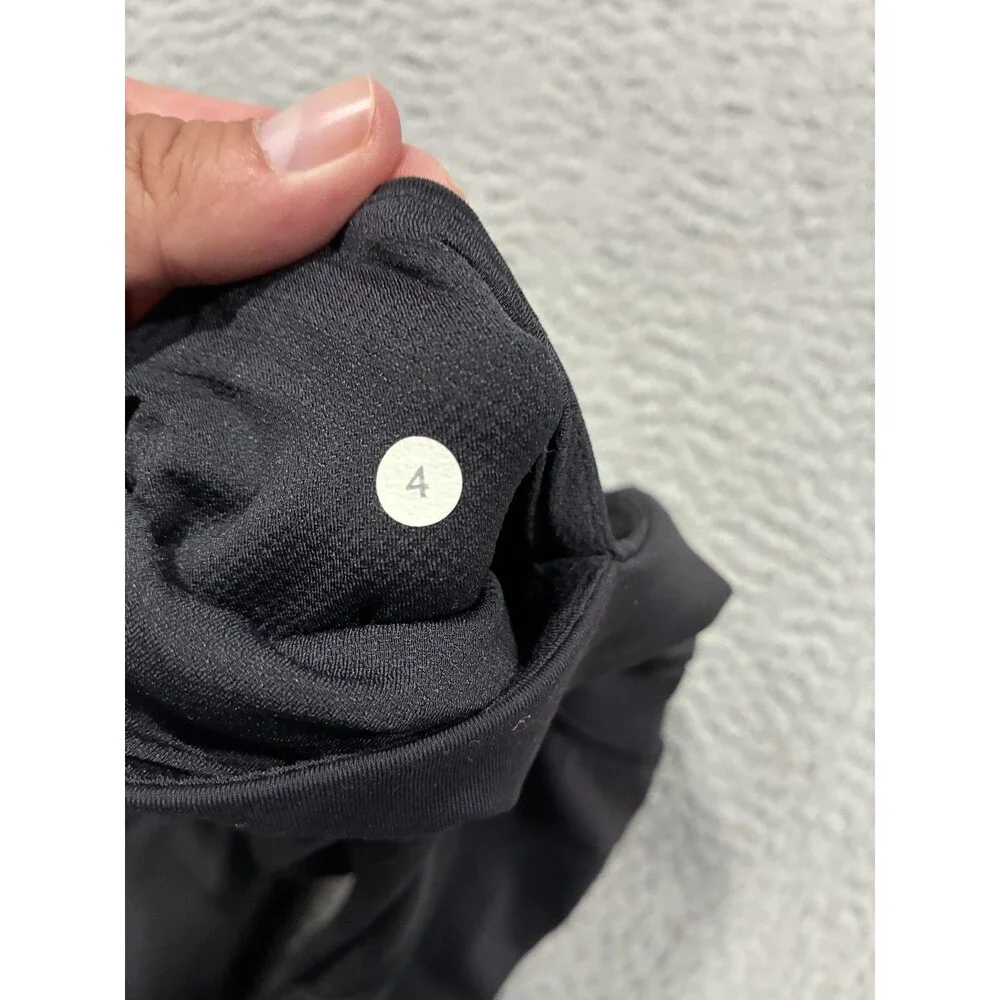 Lululemon Leggings Womens 4 Black Ankle Zip Pocket Running Yoga Tight Athletic